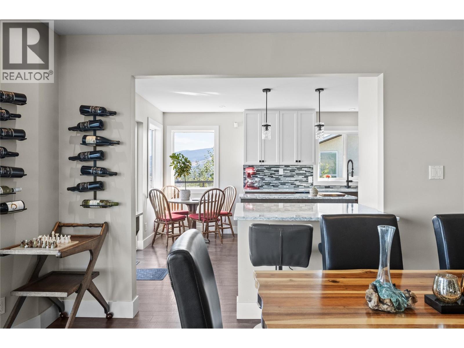 Dinning Room into Kitchen - 4119 15 Avenue, Vernon, BC - Indoor Photo Showing Dining Room