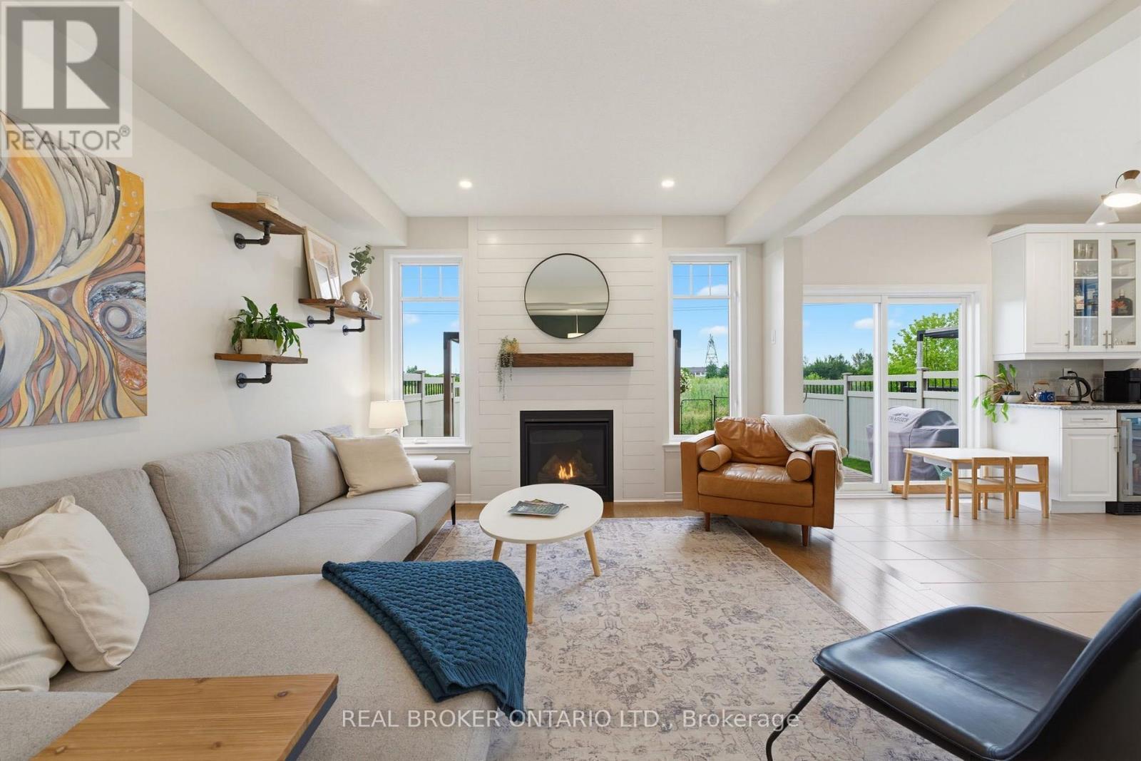 76 Tapadero Avenue, Ottawa, ON - Indoor Photo Showing Living Room With Fireplace