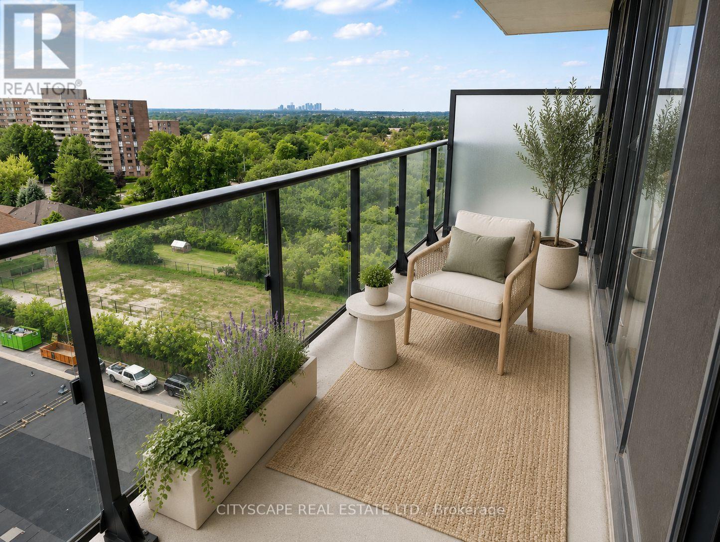 VIRTUAL STAGED - South Facing Views - 1003 - 9618 Yonge Street, Richmond Hill, ON - Outdoor With Balcony With View With Exterior