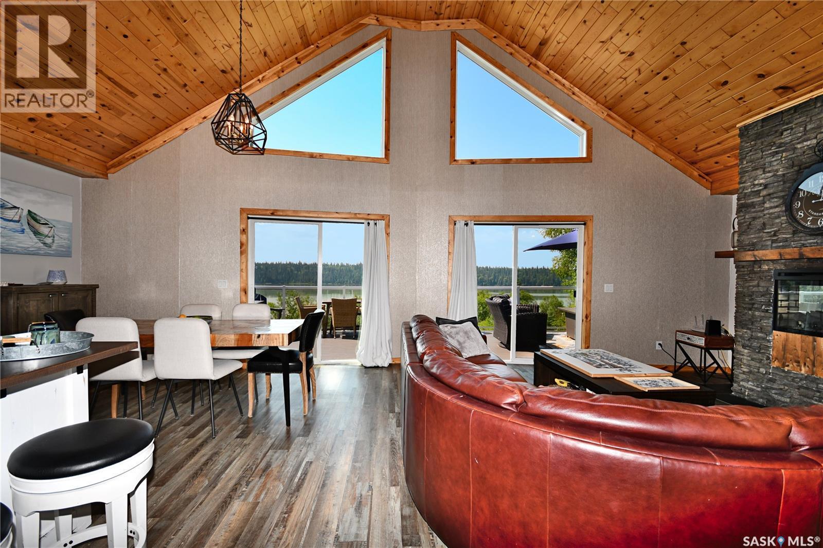 17 Tranquility Drive, Cowan Lake, SK - Indoor With Fireplace