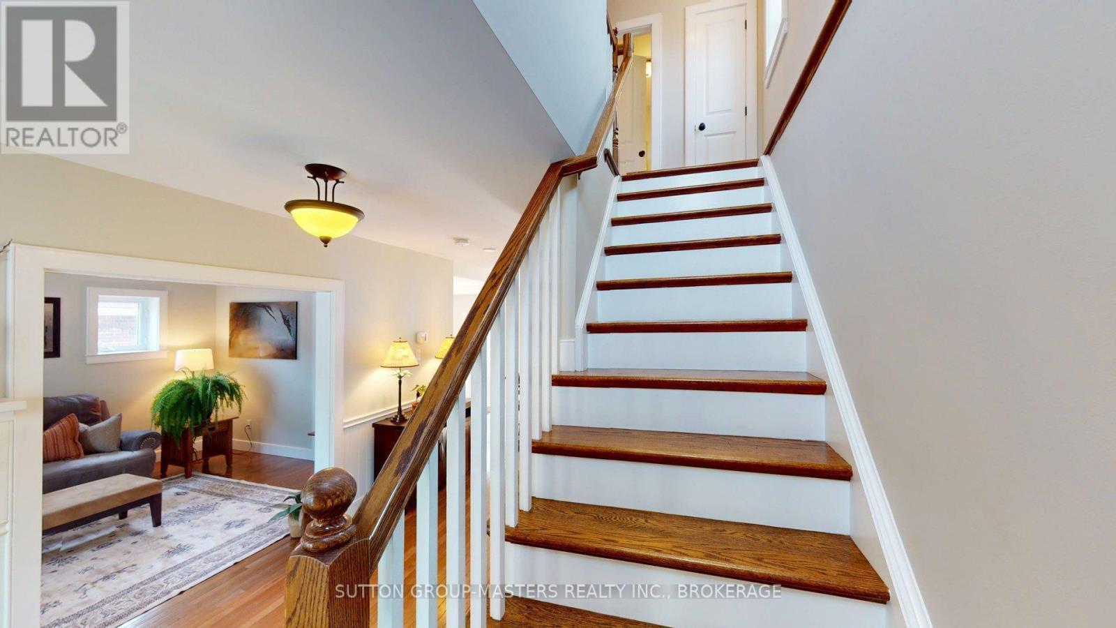 hardwood staircase to upper level! - 160 Napier Street, Kingston (Central City East), ON - Indoor Photo Showing Other Room