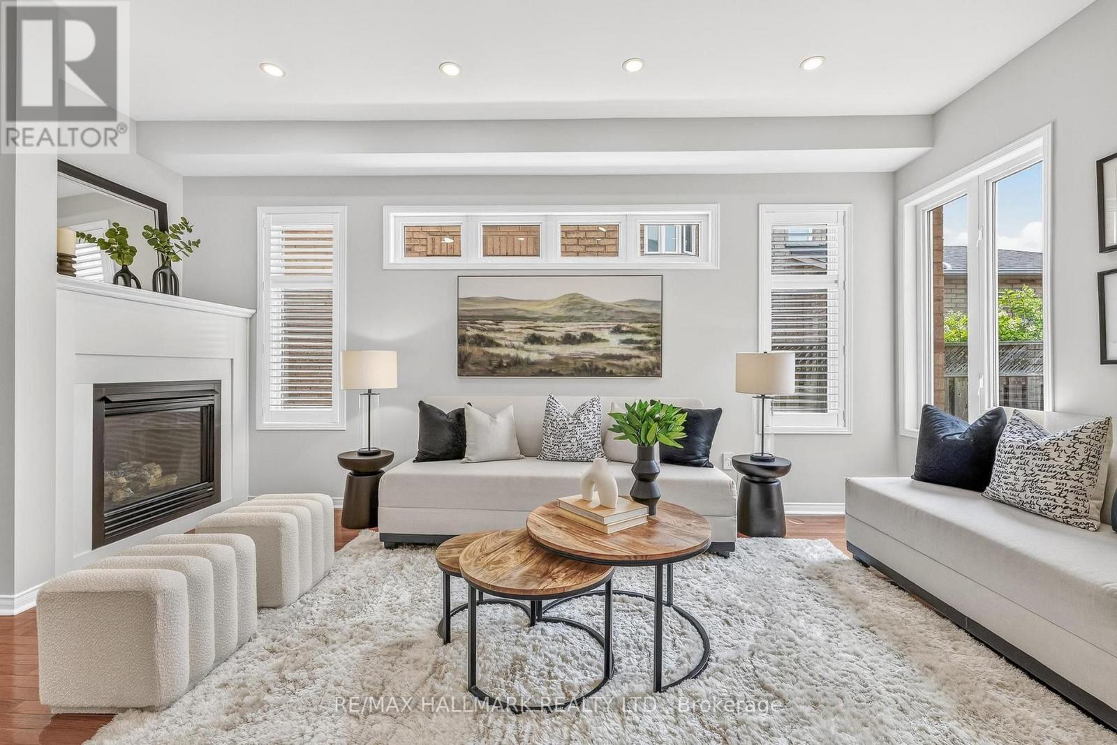 120 Albert Lewis Street, Markham, ON - Indoor Photo Showing Living Room With Fireplace
