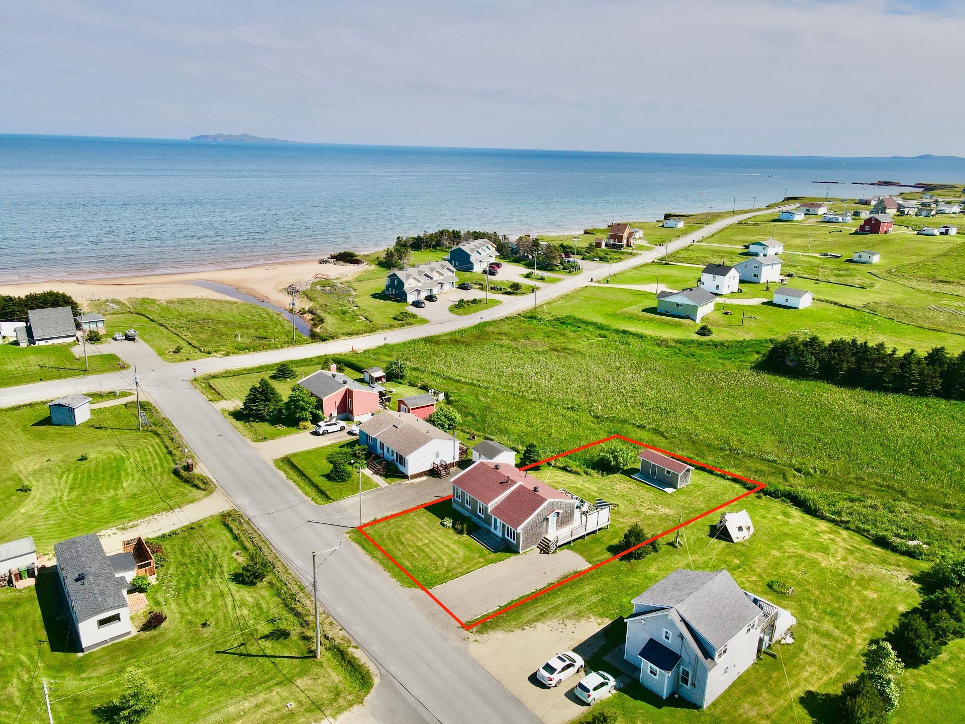 Aerial View - 49 Ch. De La Grande-Allée, Les Îles-De-La-Madeleine, QC - Outdoor With Body Of Water With View