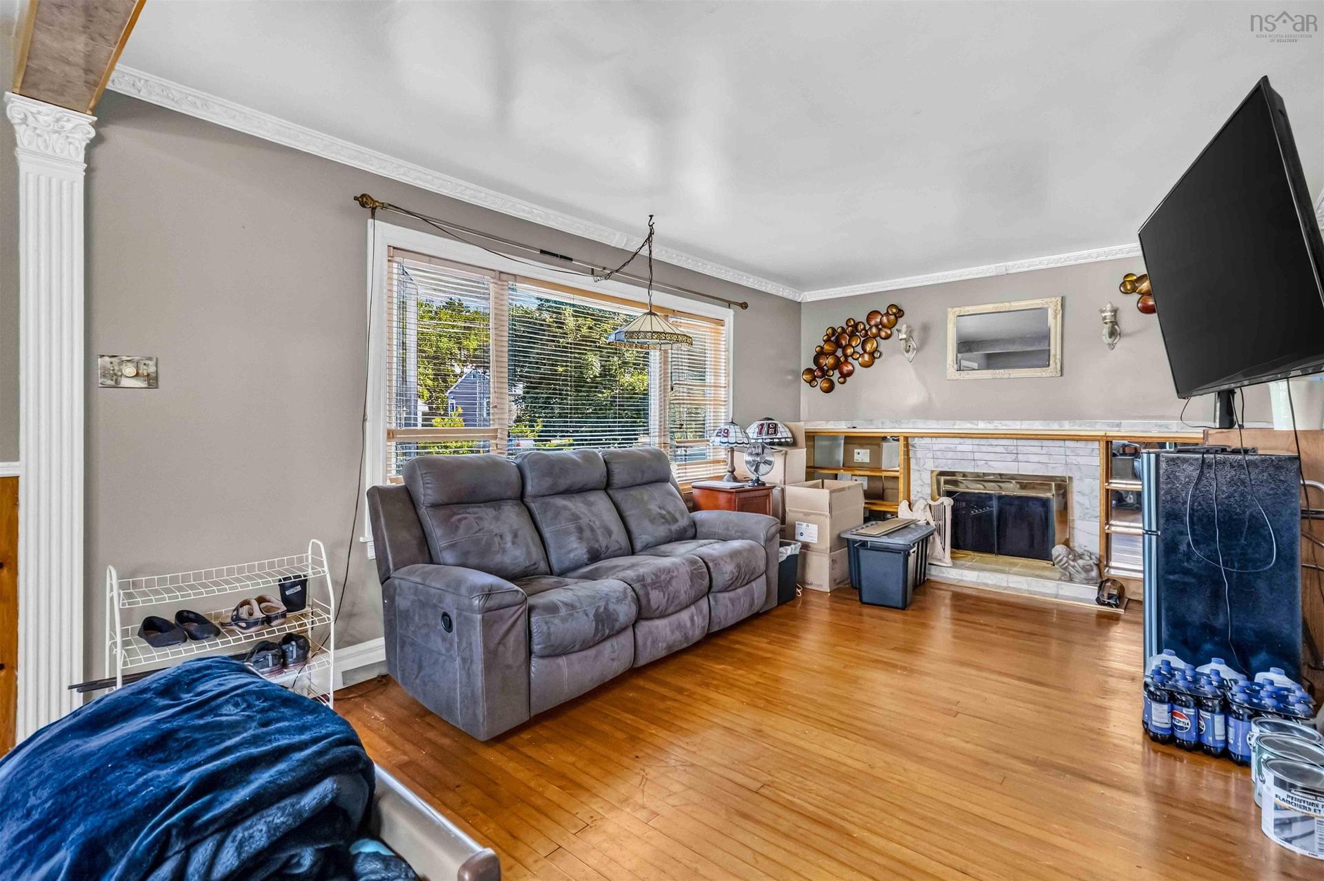 12 Auburn Avenue, Spryfield, NS - Indoor Photo Showing Living Room With Fireplace
