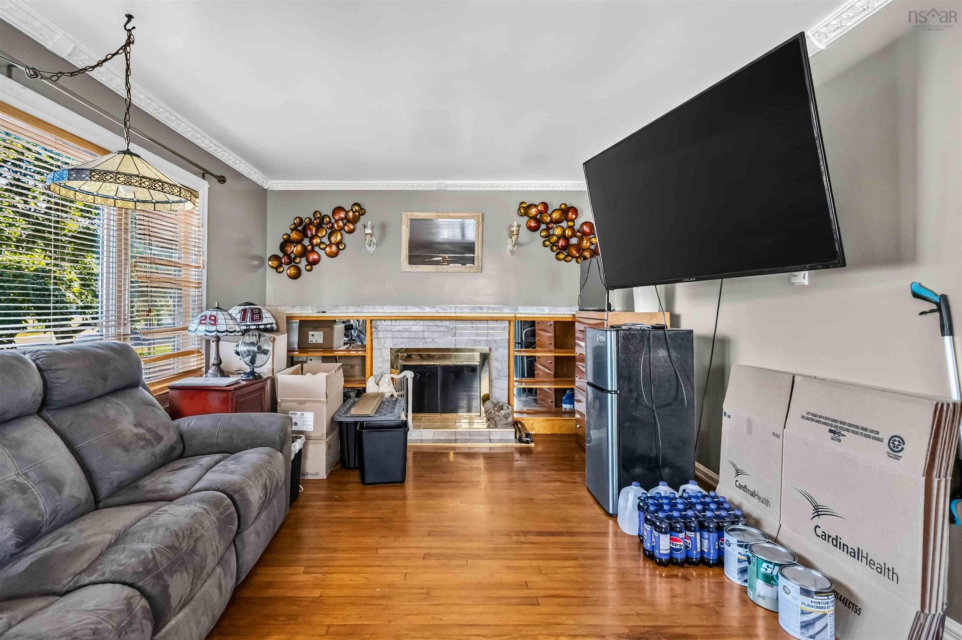12 Auburn Avenue, Spryfield, NS - Indoor Photo Showing Living Room With Fireplace
