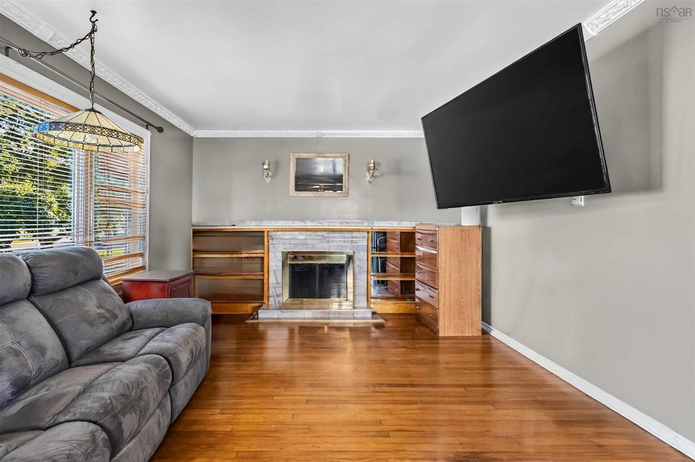 12 Auburn Avenue, Spryfield, NS - Indoor Photo Showing Living Room With Fireplace
