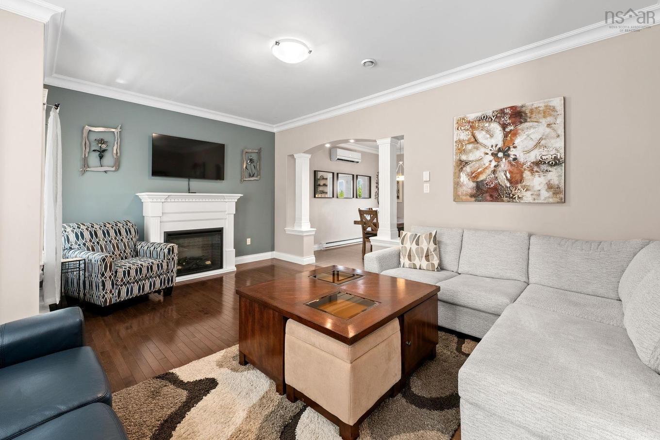 158 Tamara Drive, Cole Harbour, NS - Indoor Photo Showing Living Room With Fireplace