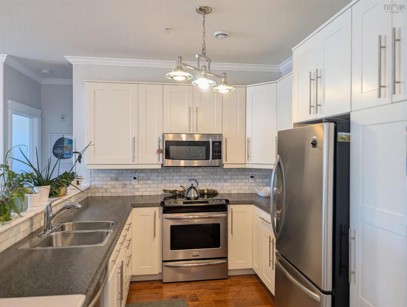 204 24 Harbourside Drive, Wolfville, NS - Indoor Photo Showing Kitchen With Double Sink With Upgraded Kitchen
