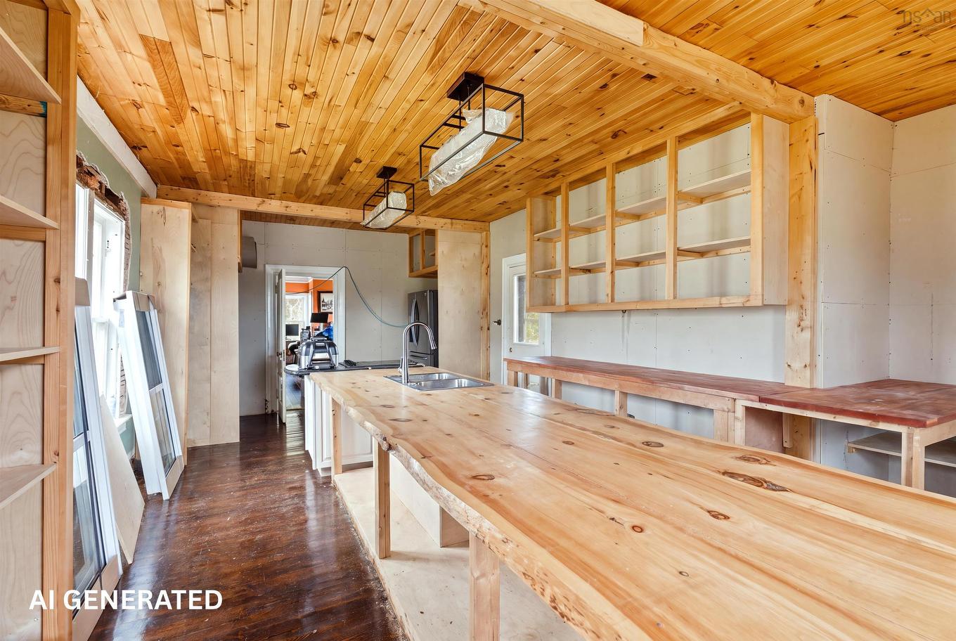 7675 Highway 6, Port Howe, NS - Indoor Photo Showing Kitchen With Double Sink