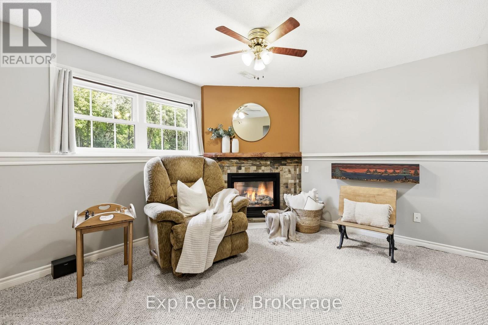 7402 Byers Road, Hamilton Township, ON - Indoor With Fireplace
