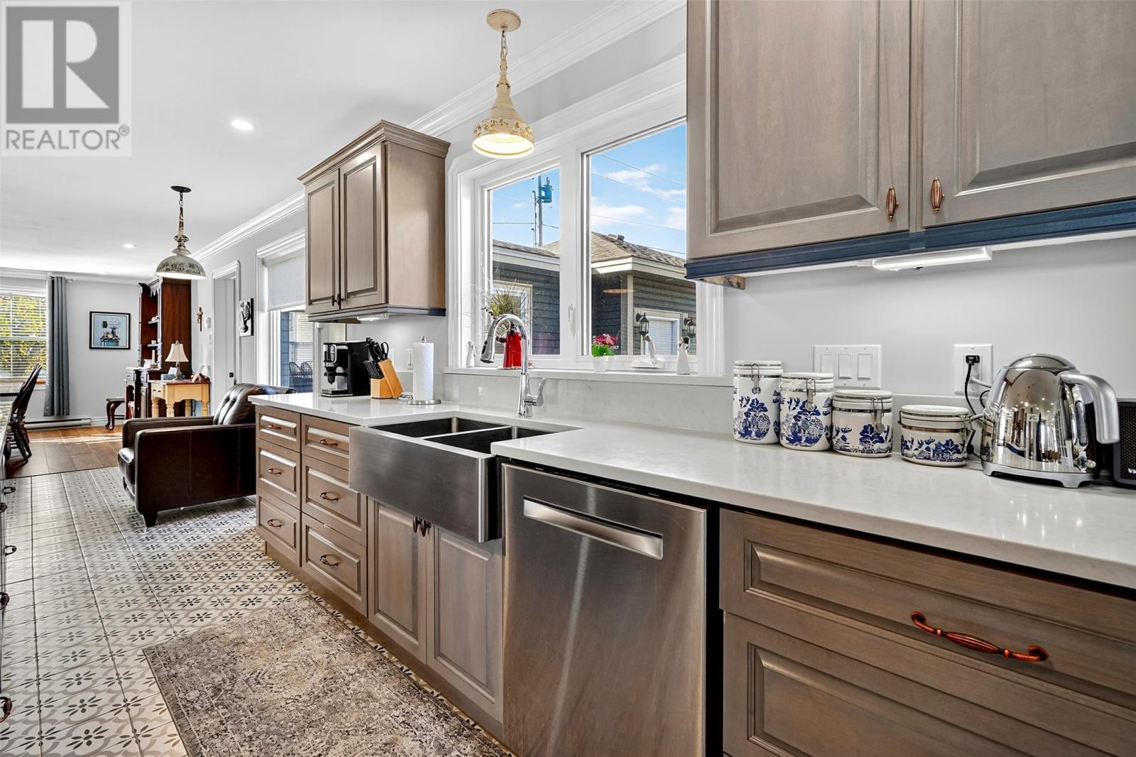 44 North River Road, North River, NL - Indoor Photo Showing Kitchen With Double Sink