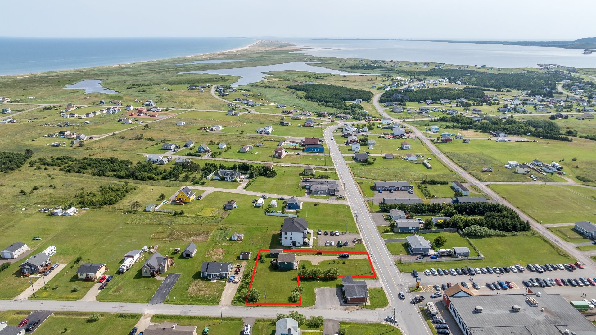 Aerial View - 604 Ch. Des Caps, Les Îles-De-La-Madeleine, QC - Outdoor With View