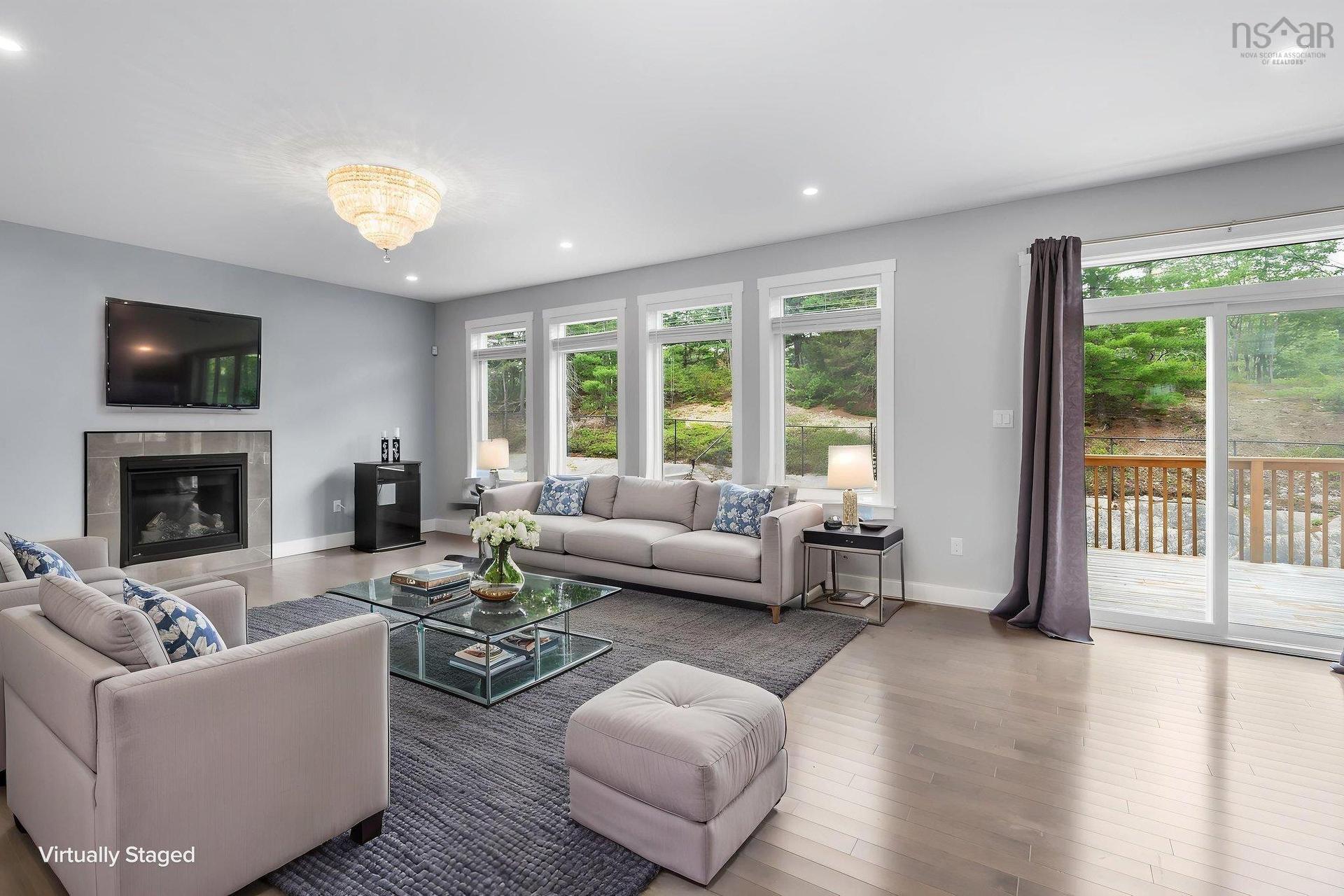 382 Starboard Drive, Halifax, NS - Indoor Photo Showing Living Room With Fireplace