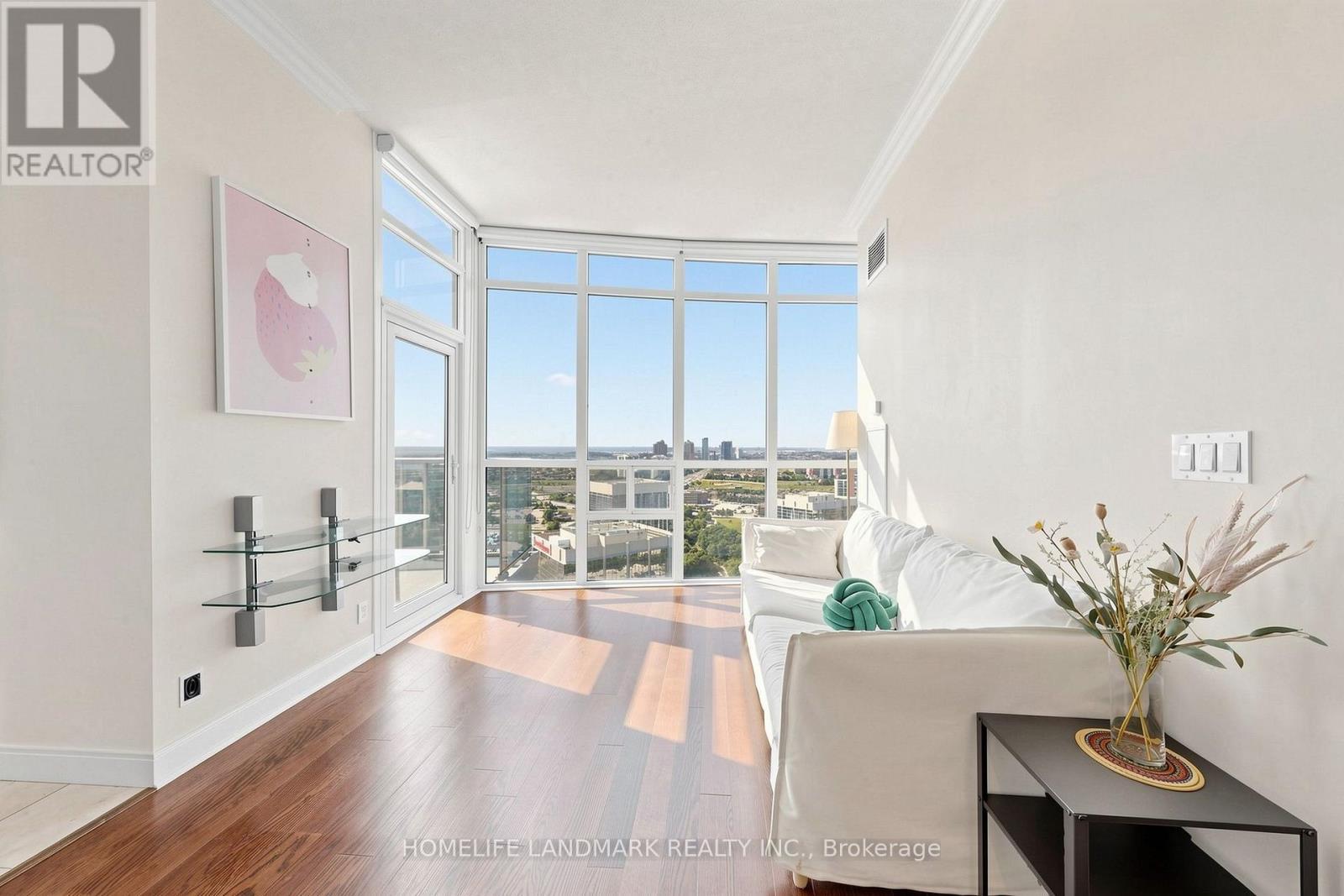 3508 - 80 Absolute Avenue, Mississauga, ON - Indoor Photo Showing Living Room
