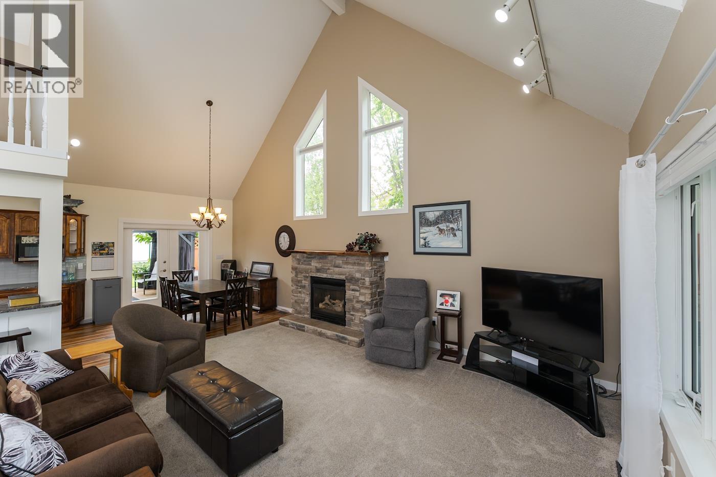1165 Adams Road, Prince George, BC - Indoor Photo Showing Living Room With Fireplace