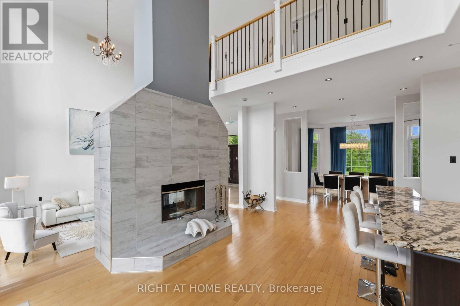 1607 Landel Drive, Ottawa, ON - Indoor With Fireplace