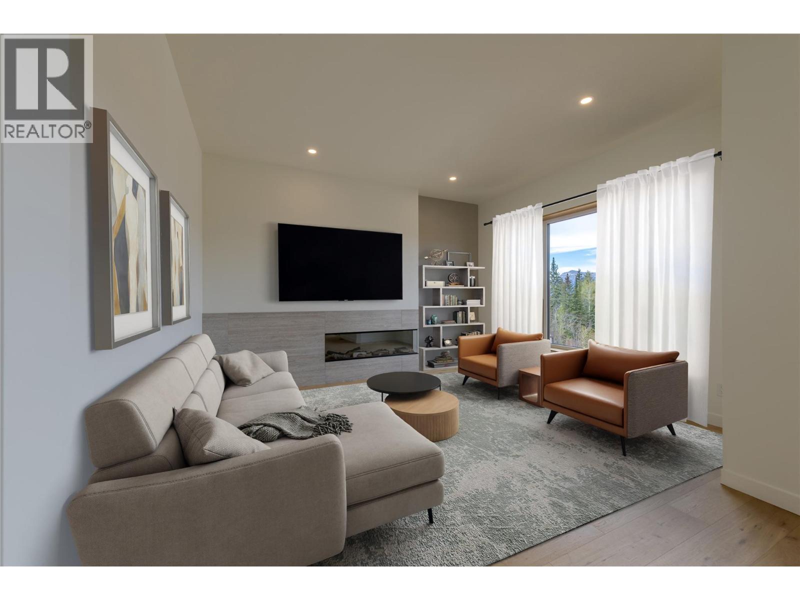 Virtually Staged - 1654 Howse Pass, Golden, BC - Indoor Photo Showing Living Room
