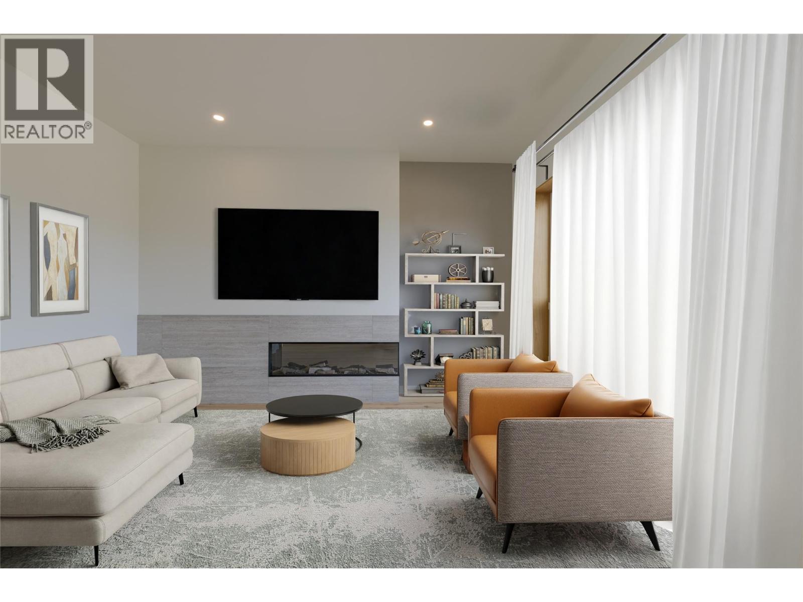 Virtually Staged - 1654 Howse Pass, Golden, BC - Indoor Photo Showing Living Room