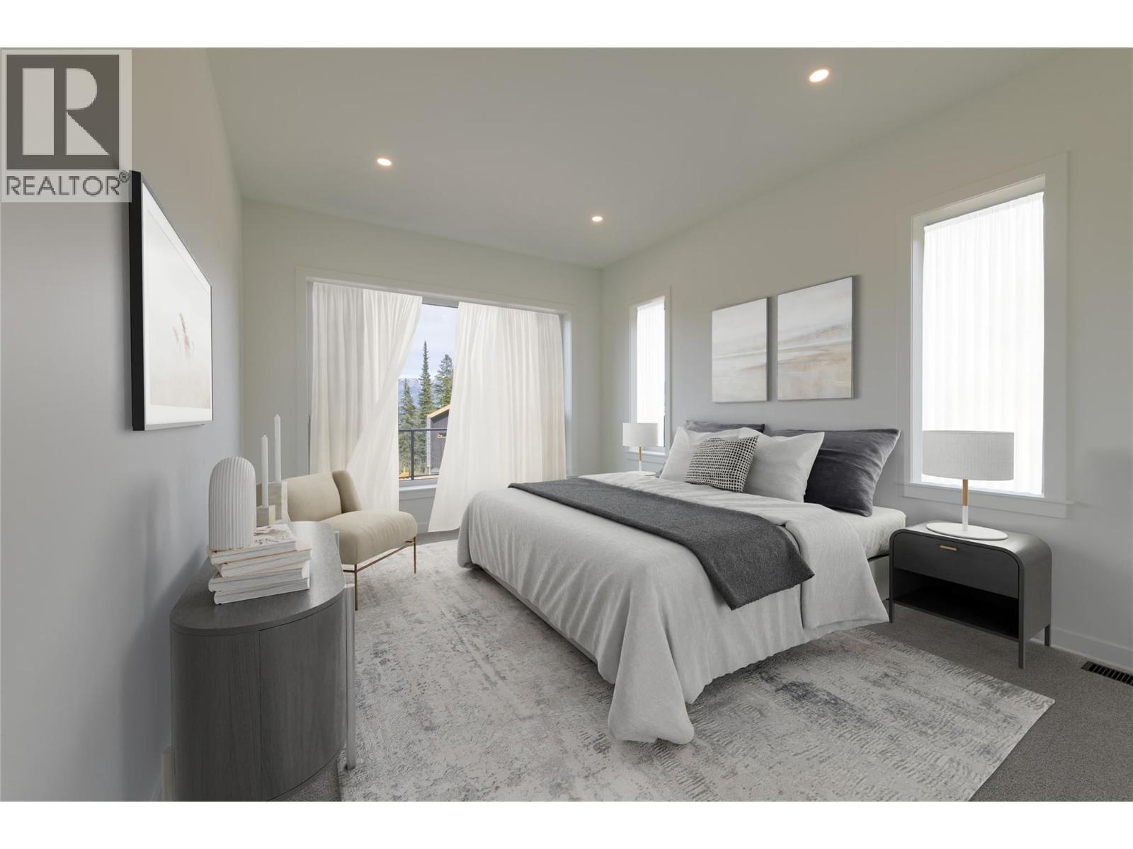 Virtually Staged - 1654 Howse Pass, Golden, BC - Indoor Photo Showing Bedroom