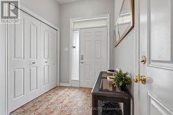 Large foyer with tall ceilings -