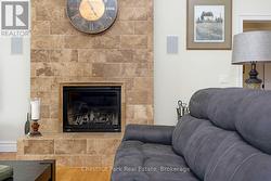 Wood burning fireplace -