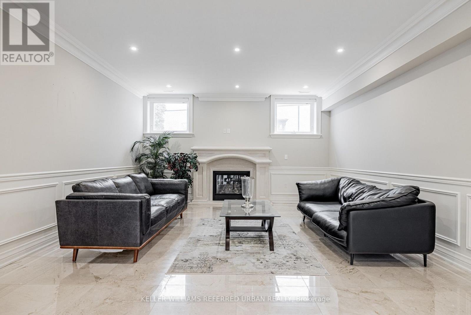 60 Hawksbury Drive, Toronto, ON - Indoor Photo Showing Living Room With Fireplace