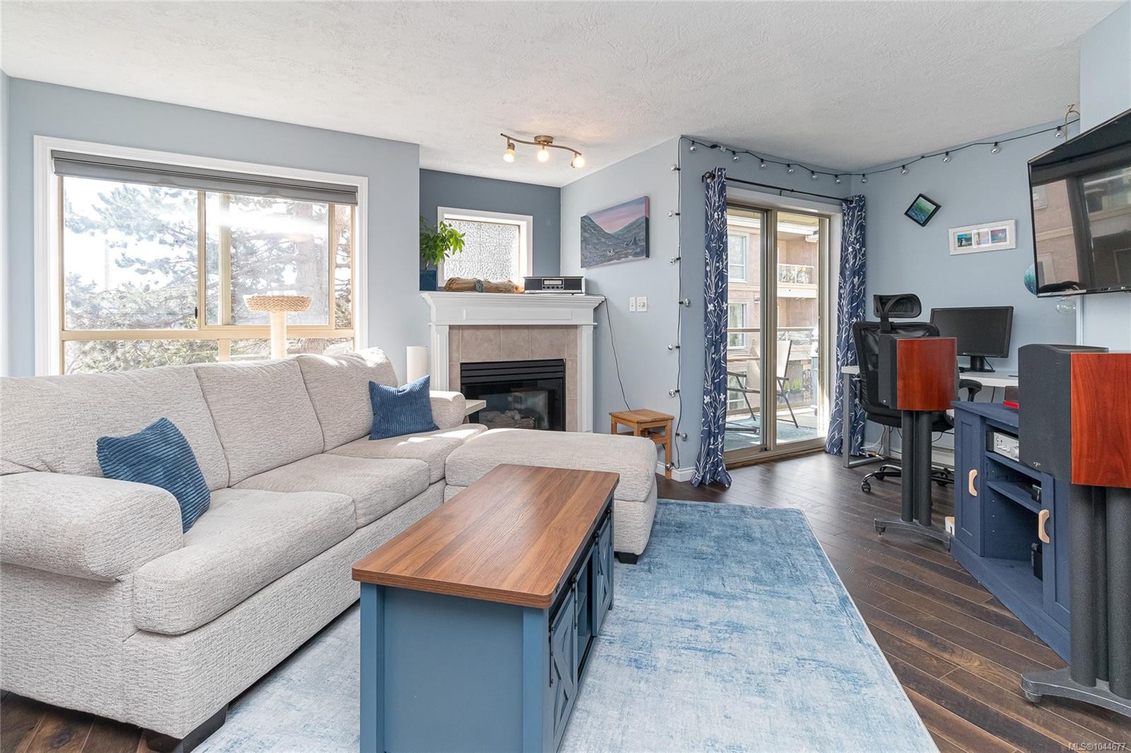#309-1025 Meares St, Victoria, BC - Indoor Photo Showing Living Room With Fireplace