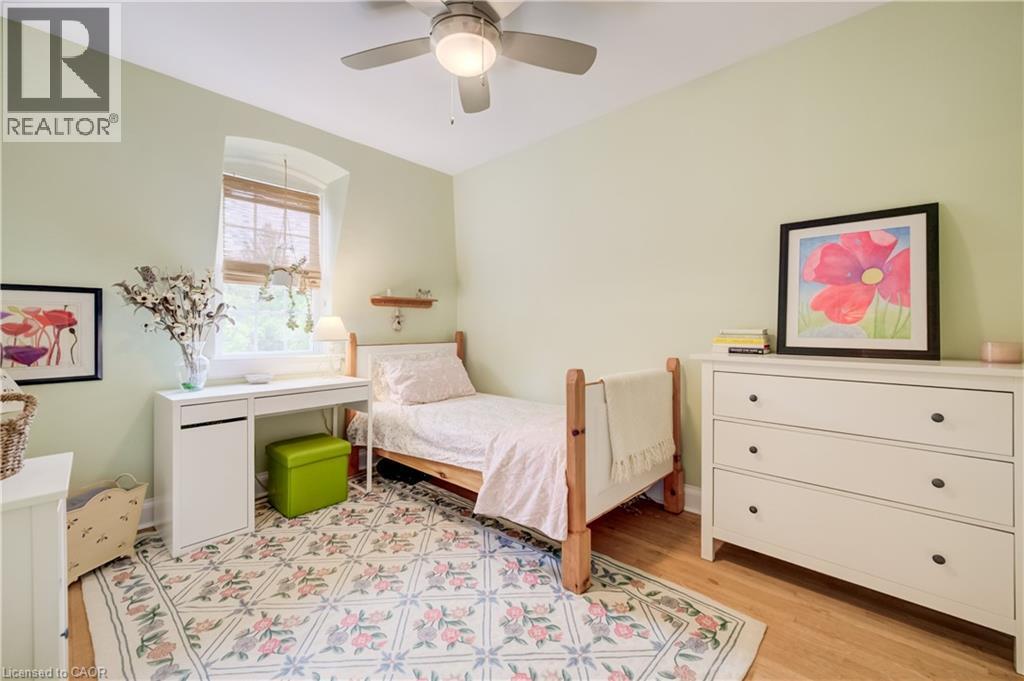 Hardwood flooring with a decorative area rug - 314 Glasgow Street, Kitchener, ON - Indoor Photo Showing Bedroom
