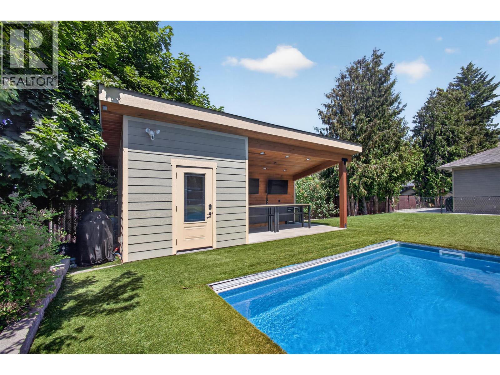 4588 Raymer Road, Kelowna, BC - Outdoor With In Ground Pool