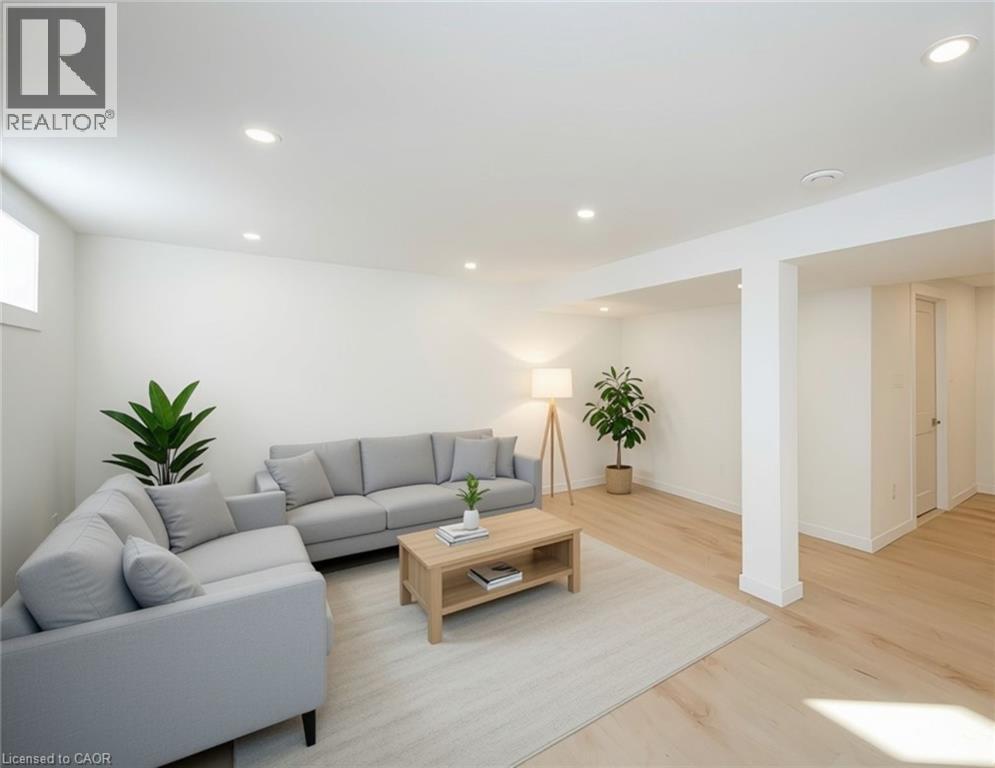 Virtually Staged - 781 Ninth Avenue Unit# Lower, Hamilton, ON - Indoor Photo Showing Living Room
