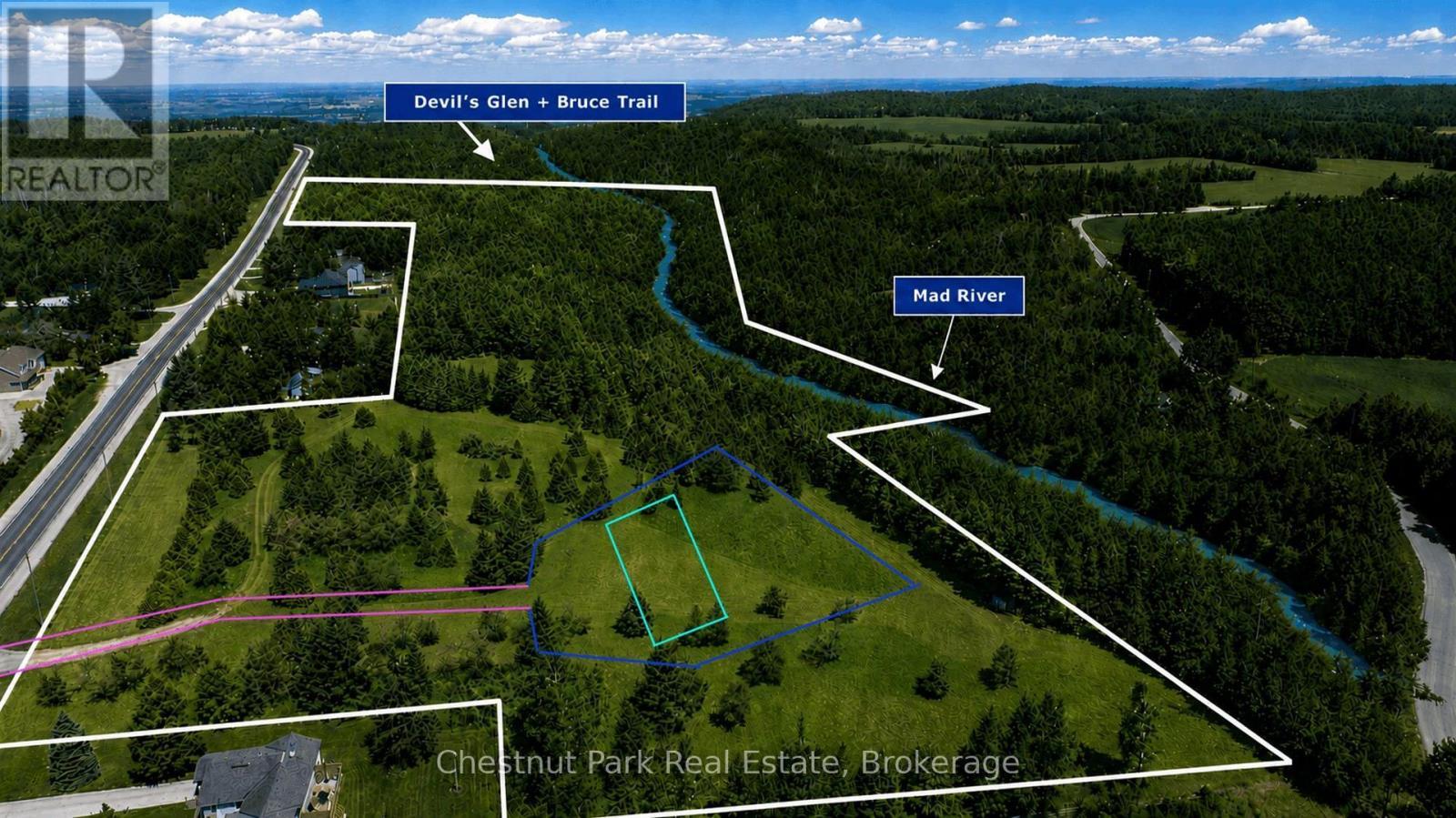 Approximate property boundaries - 9420 Ewing Road, Clearview, ON