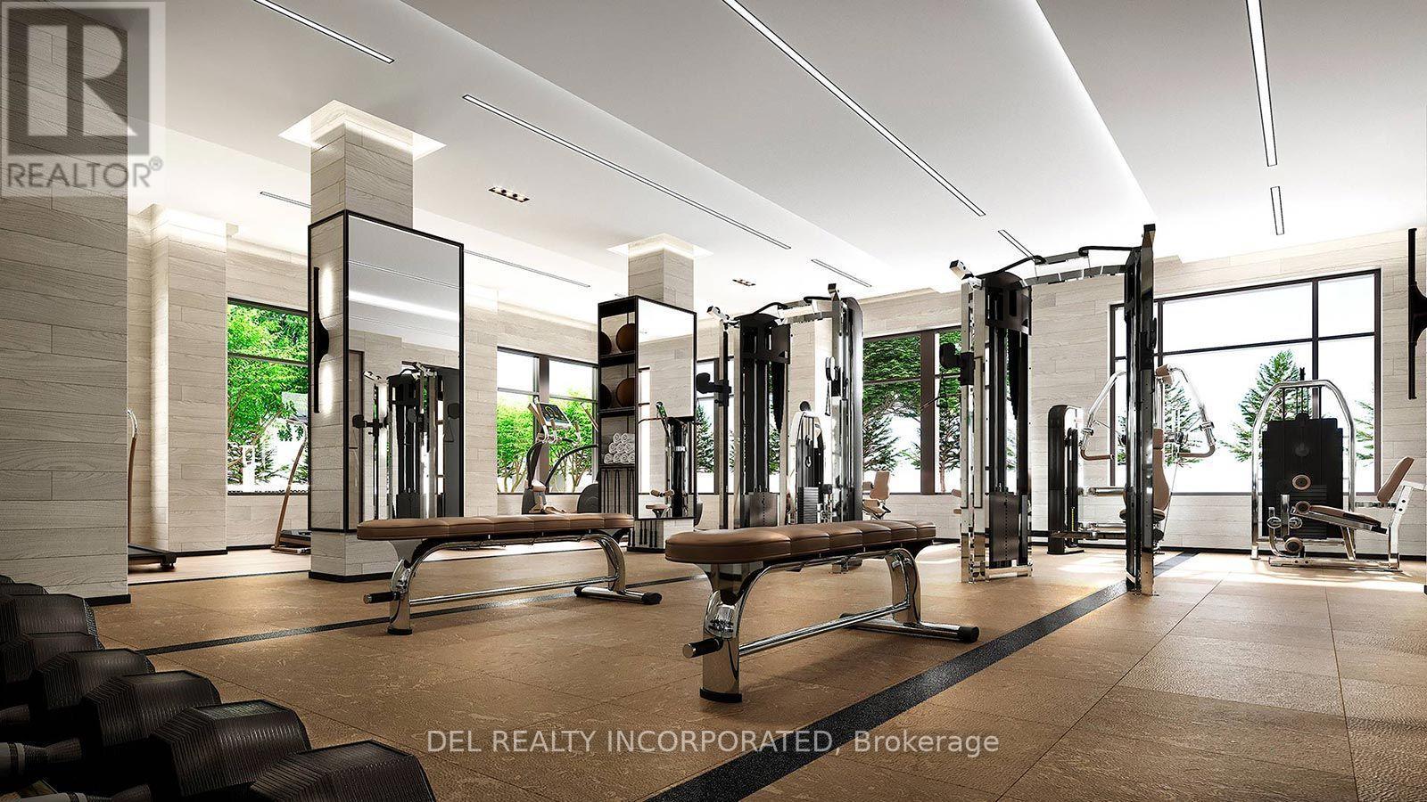 1708 - 10 Eva Road, Toronto, ON - Indoor Photo Showing Gym Room