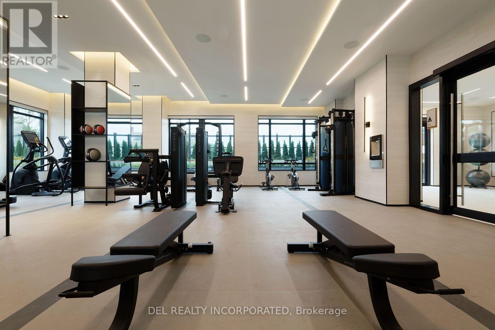 1708 - 10 Eva Road, Toronto, ON - Indoor Photo Showing Gym Room
