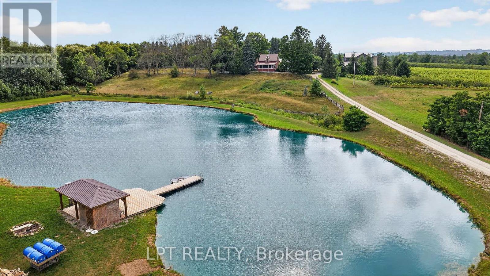 Gazebo and Dock at Front Pond - 416476 10Th Line S, Blue Mountains, ON