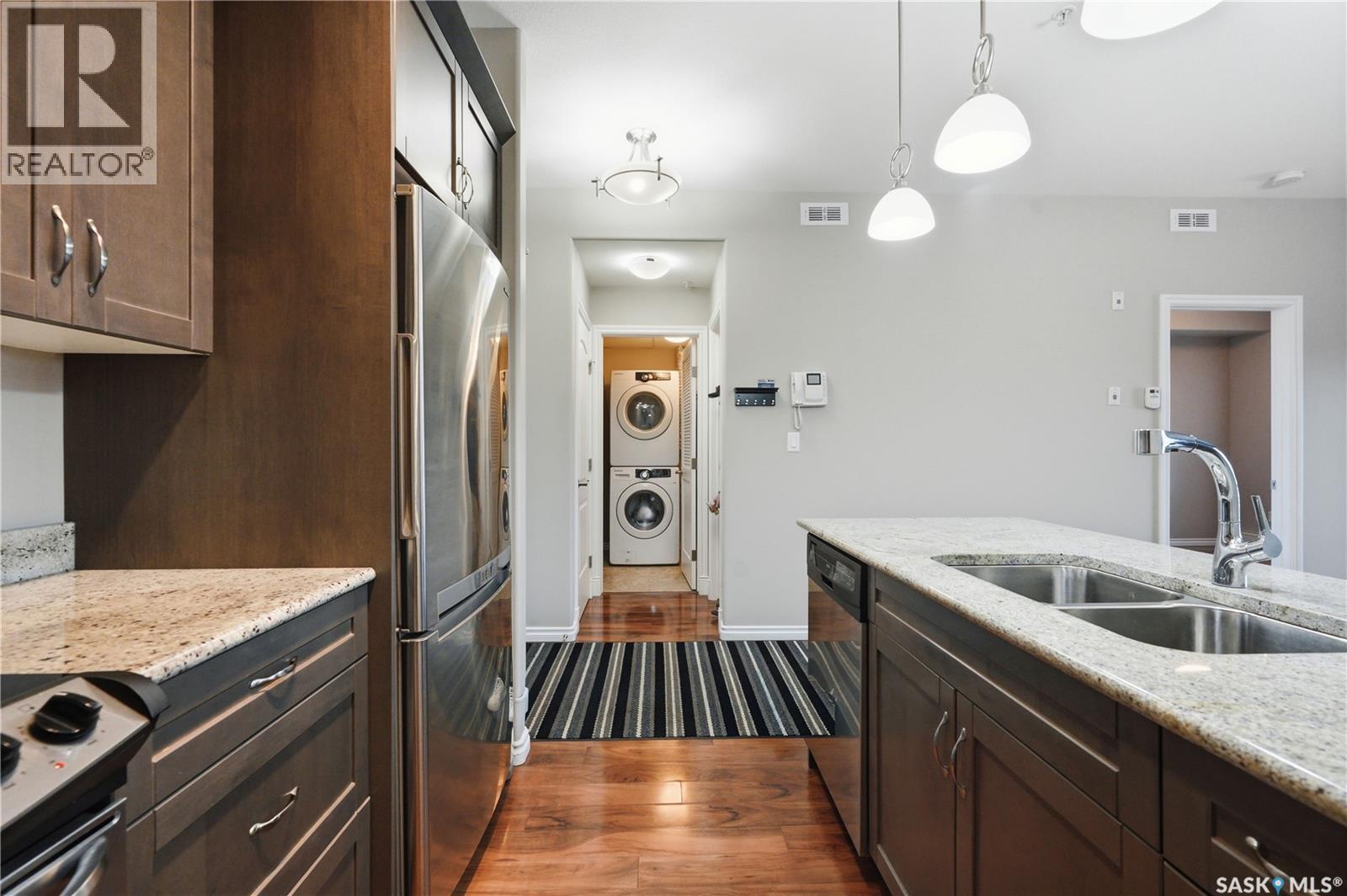 231 2710 Main Street, Saskatoon, SK - Indoor Photo Showing Kitchen With Double Sink