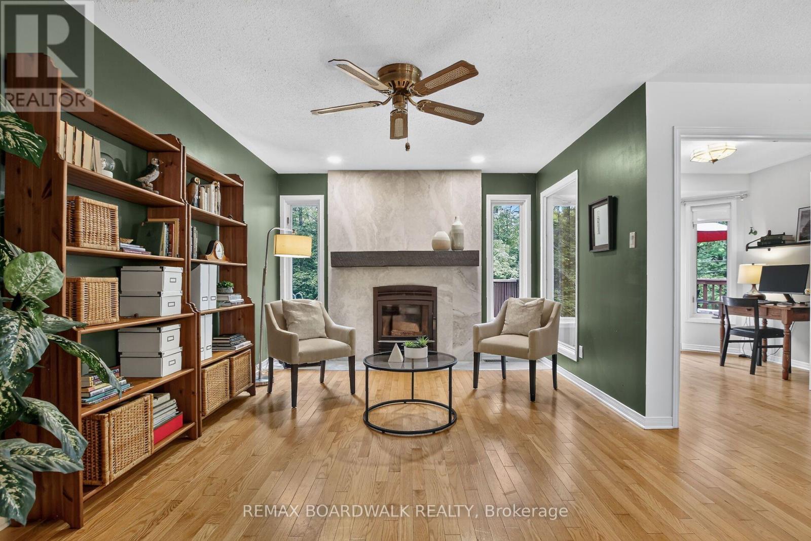 182 Dewar Side Road, Beckwith, ON - Indoor With Fireplace