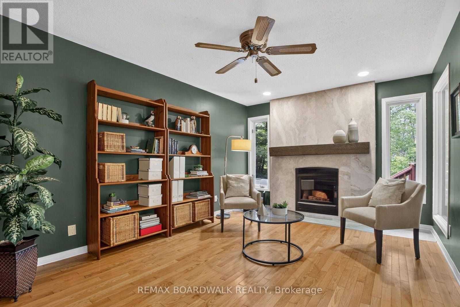 182 Dewar Side Road, Beckwith, ON - Indoor With Fireplace