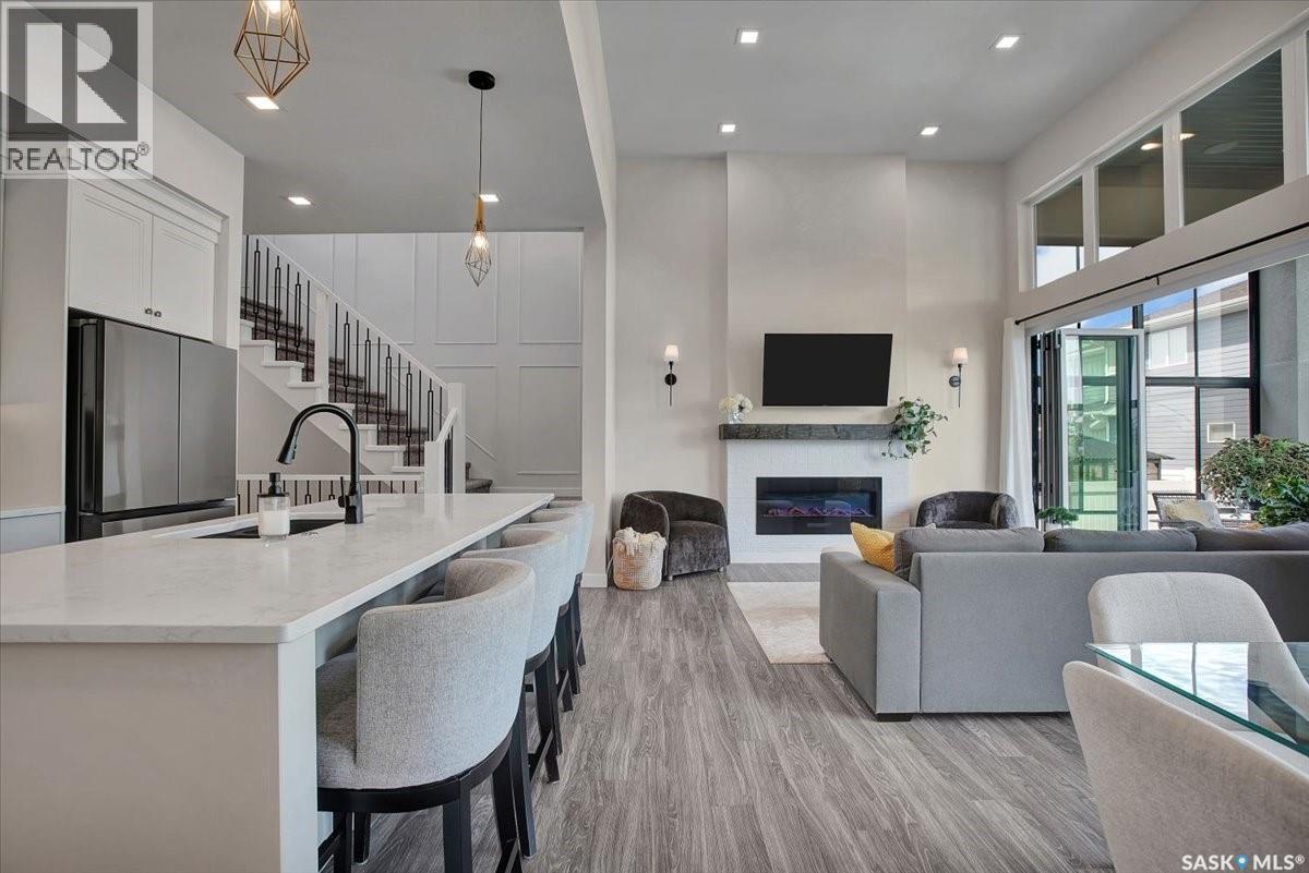 411 Dagnone Terrace, Saskatoon, SK - Indoor With Fireplace