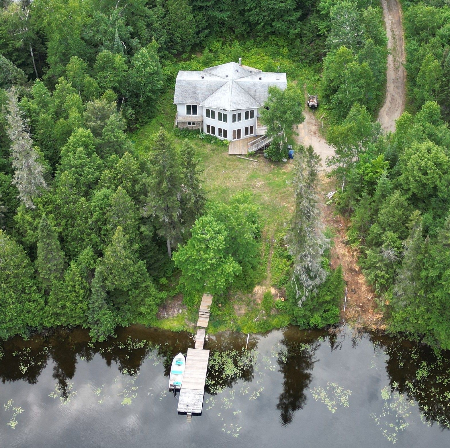 Aerial View - 83 Ch. Hervé-Pigeon, Kipawa, QC - Outdoor With Body Of Water