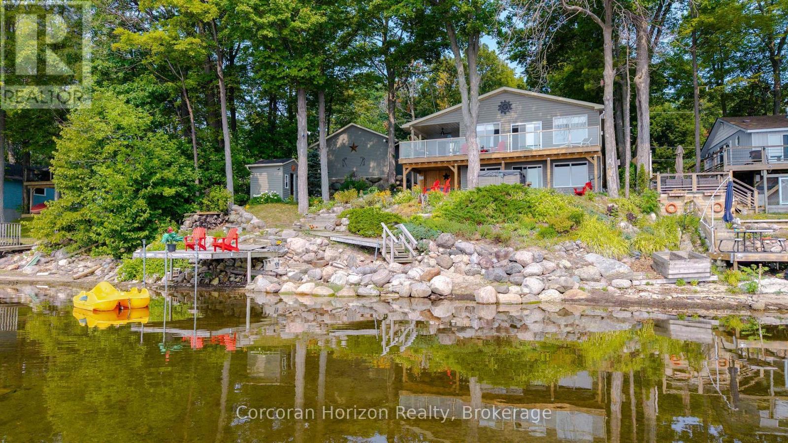 380 Robins Point Road, Tay (Victoria Harbour), ON - Outdoor With Body Of Water With Deck Patio Veranda