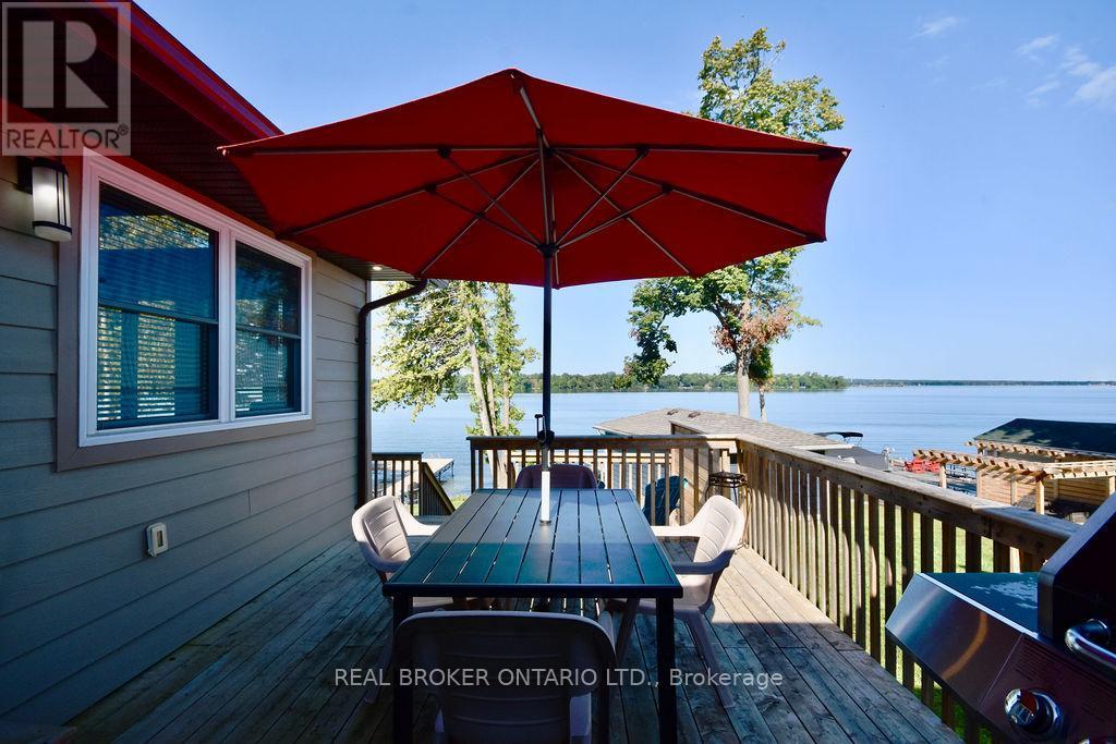 Outdoor entertaining space - 5818 Victoria Park Road, Ramara, ON - Outdoor With Body Of Water With Exterior