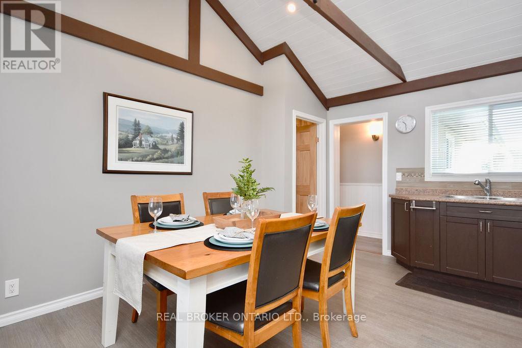 Open concept kitchen/dining/living room - 5818 Victoria Park Road, Ramara, ON - Indoor Photo Showing Dining Room