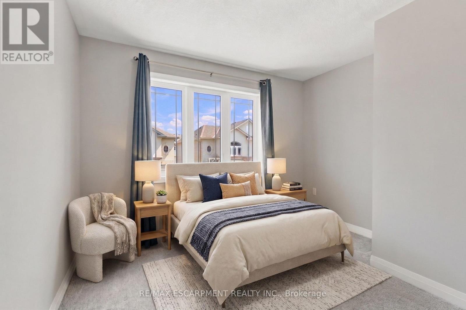 Virtually Staged - 13 Aqua Lane, Hamilton, ON - Indoor Photo Showing Bedroom