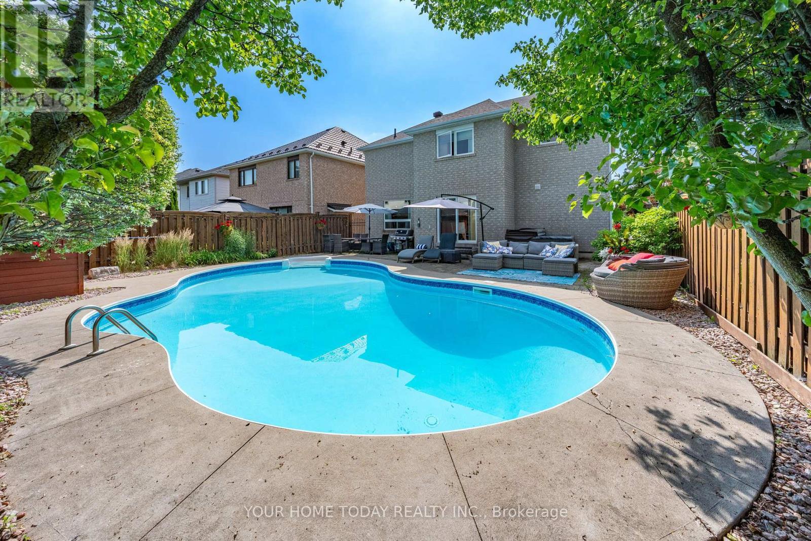 19 Mcnally Street, Halton Hills, ON - Outdoor With In Ground Pool With Backyard