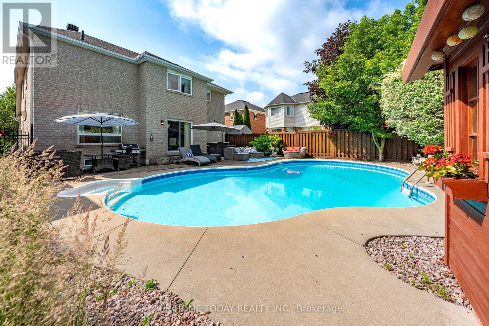 19 Mcnally Street, Halton Hills, ON - Outdoor With In Ground Pool With Deck Patio Veranda With Exterior