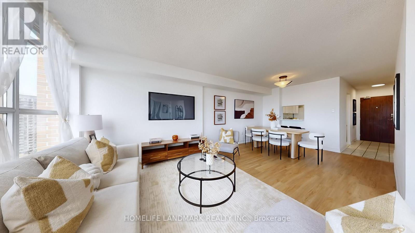 1907 - 2365 Kennedy Road, Toronto, ON - Indoor Photo Showing Living Room