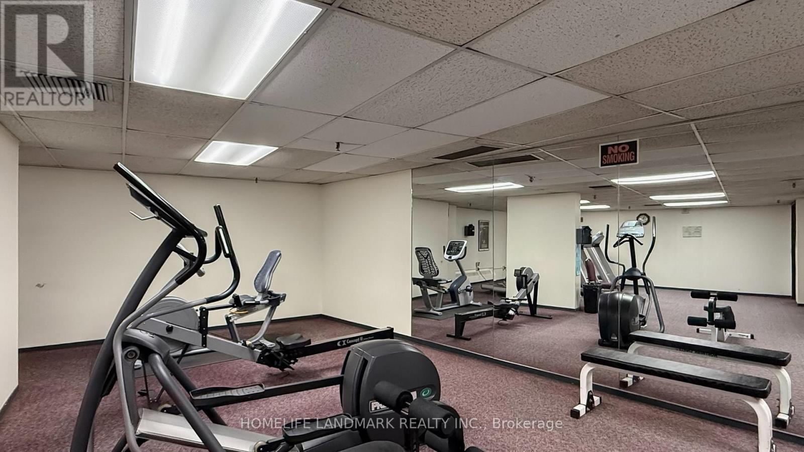1907 - 2365 Kennedy Road, Toronto, ON - Indoor Photo Showing Gym Room