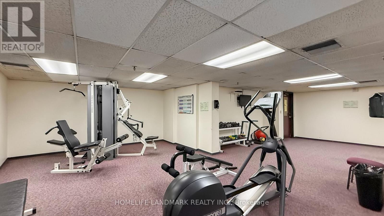 1907 - 2365 Kennedy Road, Toronto, ON - Indoor Photo Showing Gym Room