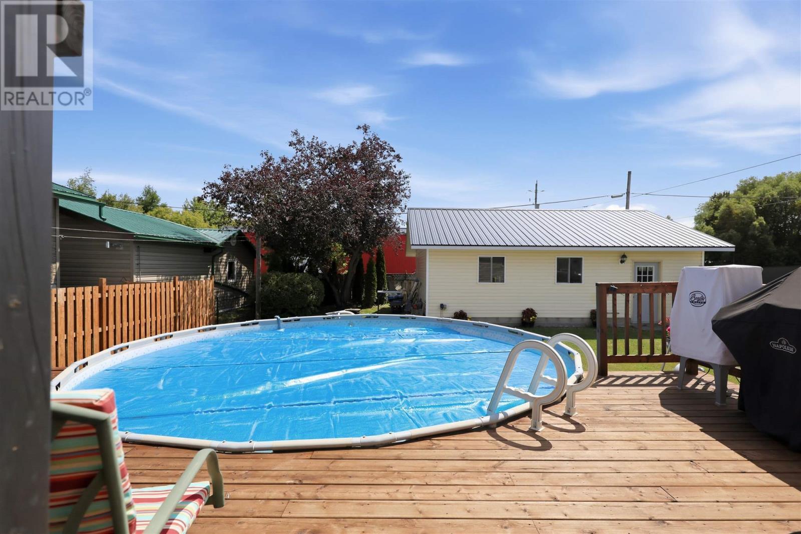 219 Main St, Thessalon, ON - Outdoor With Above Ground Pool With Deck Patio Veranda With Exterior