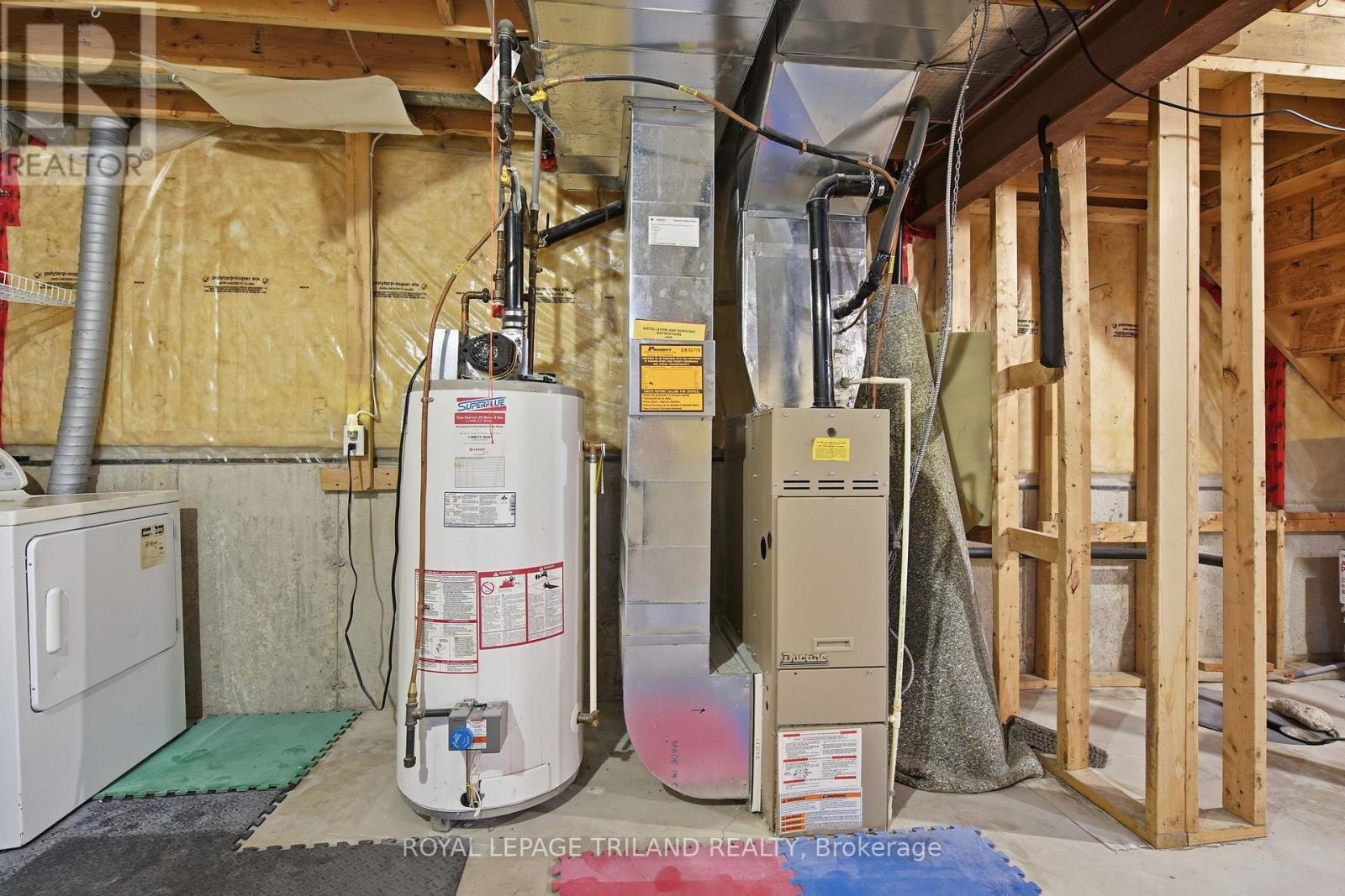 Water heater and furnace - 1942 Bloom Crescent, London North (North C), ON - Indoor Photo Showing Basement